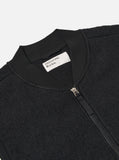 BLACK WOOL FLEECE ZIP WAISTCOAT / UNIVERSAL WORKS