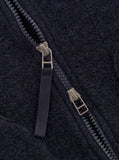 NAVY WOOL FLEECE ZIP WAISTCOAT / UNIVERSAL WORKS