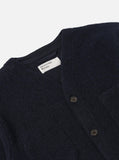 NAVY WOOL FLEECE CARDIGAN / UNIVERSAL WORKS