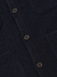NAVY WOOL FLEECE CARDIGAN / UNIVERSAL WORKS