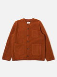 RUST WOOL FLEECE CARDIGAN / UNIVERSAL WORKS