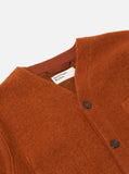 RUST WOOL FLEECE CARDIGAN / UNIVERSAL WORKS