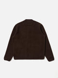 BROWN WOOL FLEECE ZIP BOMBER / UNIVERSAL WORKS