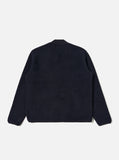 NAVY WOOL FLEECE ZIP BOMBER / UNIVERSAL WORKS