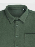 SURCHEMISE EPURE LAINE VERT FORET / LATER