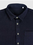 SURCHEMISE EPURE LAINE BLEUE MARINE / LATER