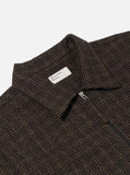 BROWN CEDAR CHECK ZIP SHIRT / UNIVERSAL WORKS