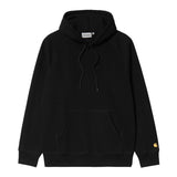 SWEAT CAPUCHE NOIR CARHARTT CHASE LOGO MANCHE HOMME FEMME FW24 HOODIE