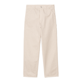 PANTALON COUPE LARGE AMPLE BEIGE LOGO 4 POCHES CARHARTT NATURAL ECRU HOMME MEN COLLECTION SS25 VERSAILLES 78 MODE STYLE STREETWEAR BOUTON OVERSIZE ETE PRINTEMPS SUMMER SPRING
