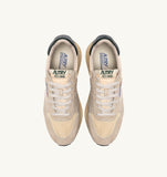 Vue de dessus des sneakers Autry Reelwind beige et vert, baskets homme confortables, dispo à Versailles