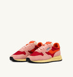 Sneakers Autry Reelwind rose rouge et orange en daim et mesh, homme tendance, dispo à Versailles