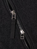 BLACK WOOL FLEECE ZIP WAISTCOAT / UNIVERSAL WORKS