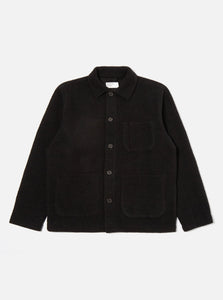 BLACK WOOL FLEECE UNIFORM JACKET / UNIVERSAL WORKS
