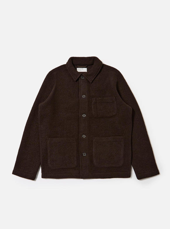 BROWN WOOL FLEECE UNIFORM JACKET / UNIVERSAL WORKS