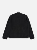 BLACK WOOL FLEECE ZIP BOMBER / UNIVERSAL WORKS
