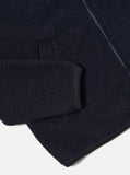 NAVY WOOL FLEECE ZIP BOMBER / UNIVERSAL WORKS