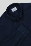CHEMISE BUTTON DOWN ARNE VELOURS FIN BLEU MARINE NO NATIONALITY 07 VERSAILLES HIVER