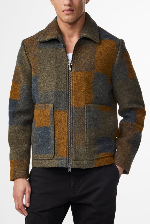 GAEL JACKET BROWN CHECK / NN.07