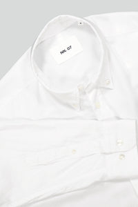 CHEMISE ULTRA CONFORTABLE EN COTON MODAL ARNE TWILL BLANC NN07 VERSAILLES SEE YOU