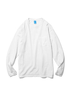 TEE SHIRT L/S POCKET CREW WHITE GOOD ON JAPAN CLOTHE 