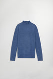 PULL EN LAINE COL RAZ DU COU BLEU NN 07