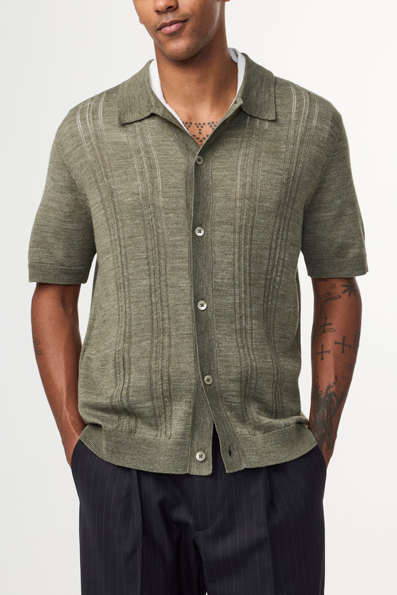 THOR TEXTURED CARDIGAN EVERGREEN NO NATIONALITY 07 CASUAL SUMMER TREND 2025 MEN FASHION CONCEPT STORE VERSAILLES