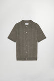 POLO CARDIGAN TEXTURE KAKI THOR NN.07 HOMME PRINTEMPS ETE 2025 DECONTRACTEE LEGERE