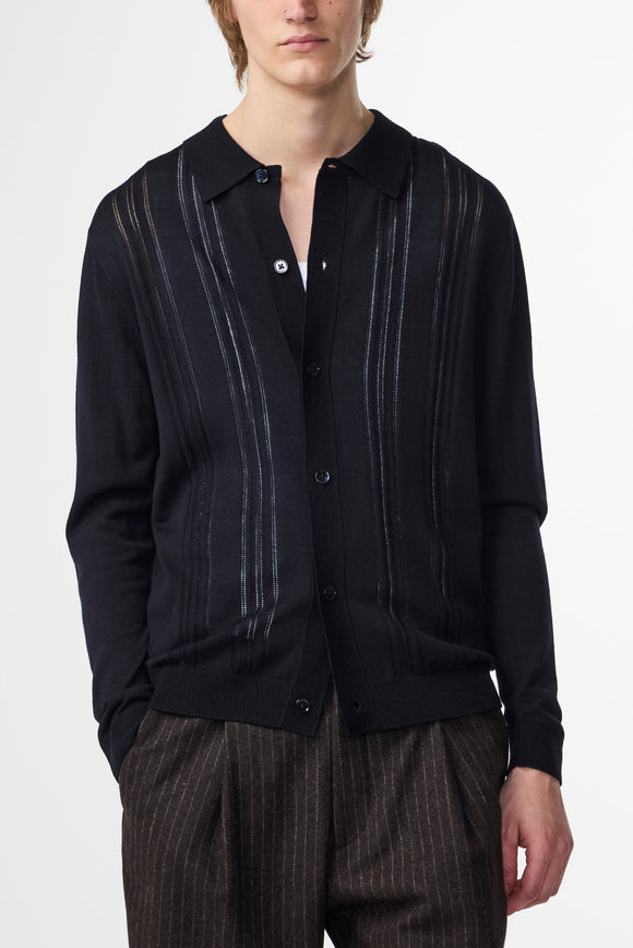 CARDIGAN THOR LS DARK NAVY / NN.07