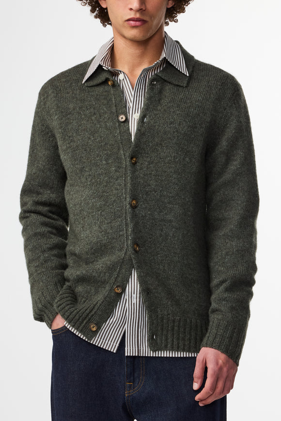 LEE CARDIGAN WOOL BLEND GREEN / NN.07