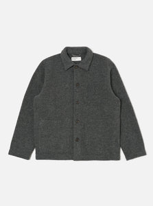 FIELD JACKET WOOL FLEECE GREY  UNIVERSAL WORKS HOMME VERSAILLES 