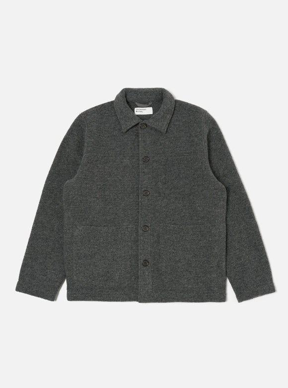 FIELD JACKET WOOL FLEECE GREY  UNIVERSAL WORKS HOMME VERSAILLES 
