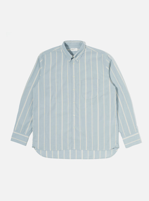 LAZY DAY SHIRT BLUE SYDNEY STRIPE UNIVERSAL WORKS