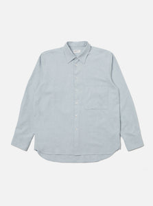 SQUARE POCKET SHIRT BLUE BRUSHED FLANNEL UNIVERSAL WORKS
