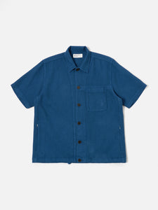 Overshirt nippon waffle navy Veste légère Surchemise homme coton Veste casual Mode masculine Streetwear Workwear universal works versailles