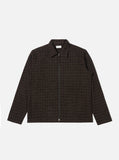 BROWN CEDAR CHECK ZIP SHIRT / UNIVERSAL WORKS