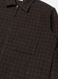 BROWN CEDAR CHECK ZIP SHIRT / UNIVERSAL WORKS