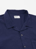 ROAD SHIRT SEERSUCKER SHIRTING NAVY / UNIVERSAL WORKS