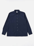 LUCKY SHIRT SEERSUCKER SHIRTING NAVY / UNIVERSAL WORKS