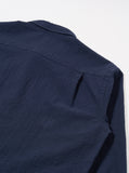 LUCKY SHIRT SEERSUCKER SHIRTING NAVY / UNIVERSAL WORKS