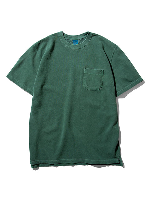 TEE SHIRT S/S PIQUE POCKET P-DK GREEN GOOD ON