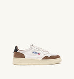 BASKET MEDALIST CUIR BLANC SUEDE MARRON AUTRY ACTION SHOES 