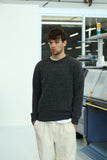 PULL COL ROND HOMME ALPAGA NORD GRIS CABANE MAILLE MADE IN FRANCE VERSAILLES HIVER