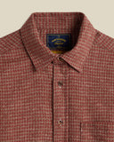 CHEMISE ABSTRACT PIED POULE CLAY / PORTUGUESE FLANNEL
