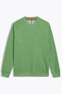 SWEAT EN EPONGE DOUX AQUAE SHAMROCK GREEN VERT HOMECORE ETE 2025 NOUVELLE COLLECTION HOMME A VERSAILLES 