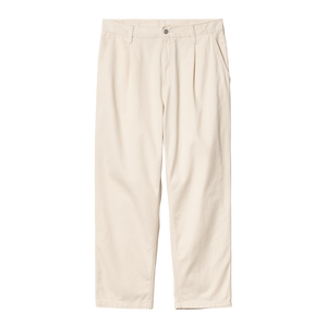 PANTALON COUPLE AMPLE COTON BEIGE CARHARTT HOMME MEN COLLECTION SS25 BOUTON
