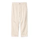 PANTALON COUPLE AMPLE COTON BEIGE CARHARTT HOMME MEN COLLECTION SS25 BOUTON
