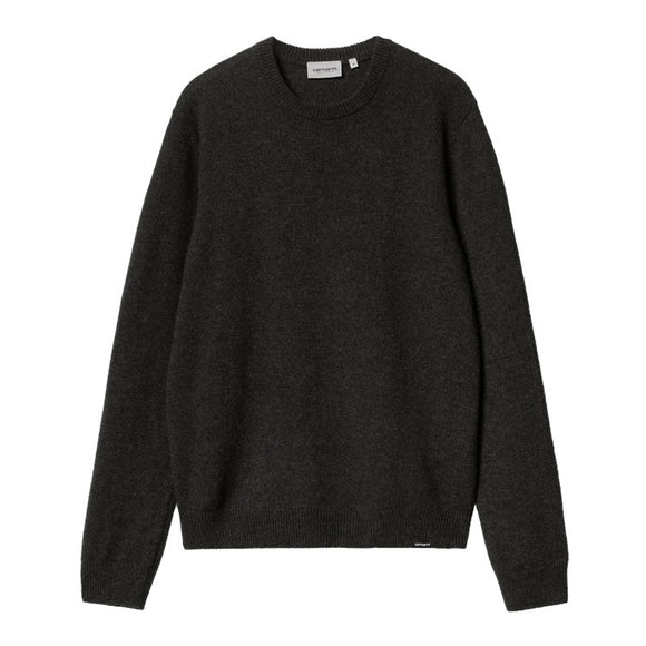 PULL SWEAT CARHARTT NOIR BLACK COTON MAILLE FINE AUTOMNE HIVER CHAUD LEGER HOMME