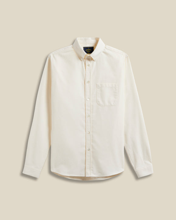 BRUSHED OXFORD SHIRT ECRU PORTUGUESE FLANNEL