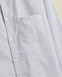 CHEMISE FLANELLE RAYURE BLEU ET BLANC PORTUGUESE FLANNEL VERSAILLES