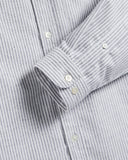 FLANELLE DE COTON CHEMISE COL BOUTONNE CLASSIQUE RAYE BLEU ET BLANC PORTUGUESE FLANELLE VERSAILLES HIVER